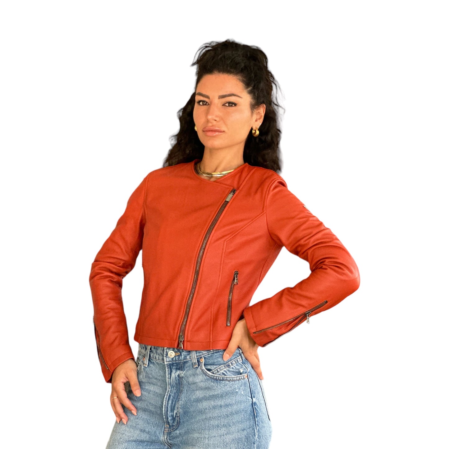 CHIODO CERVO Leather Jacket