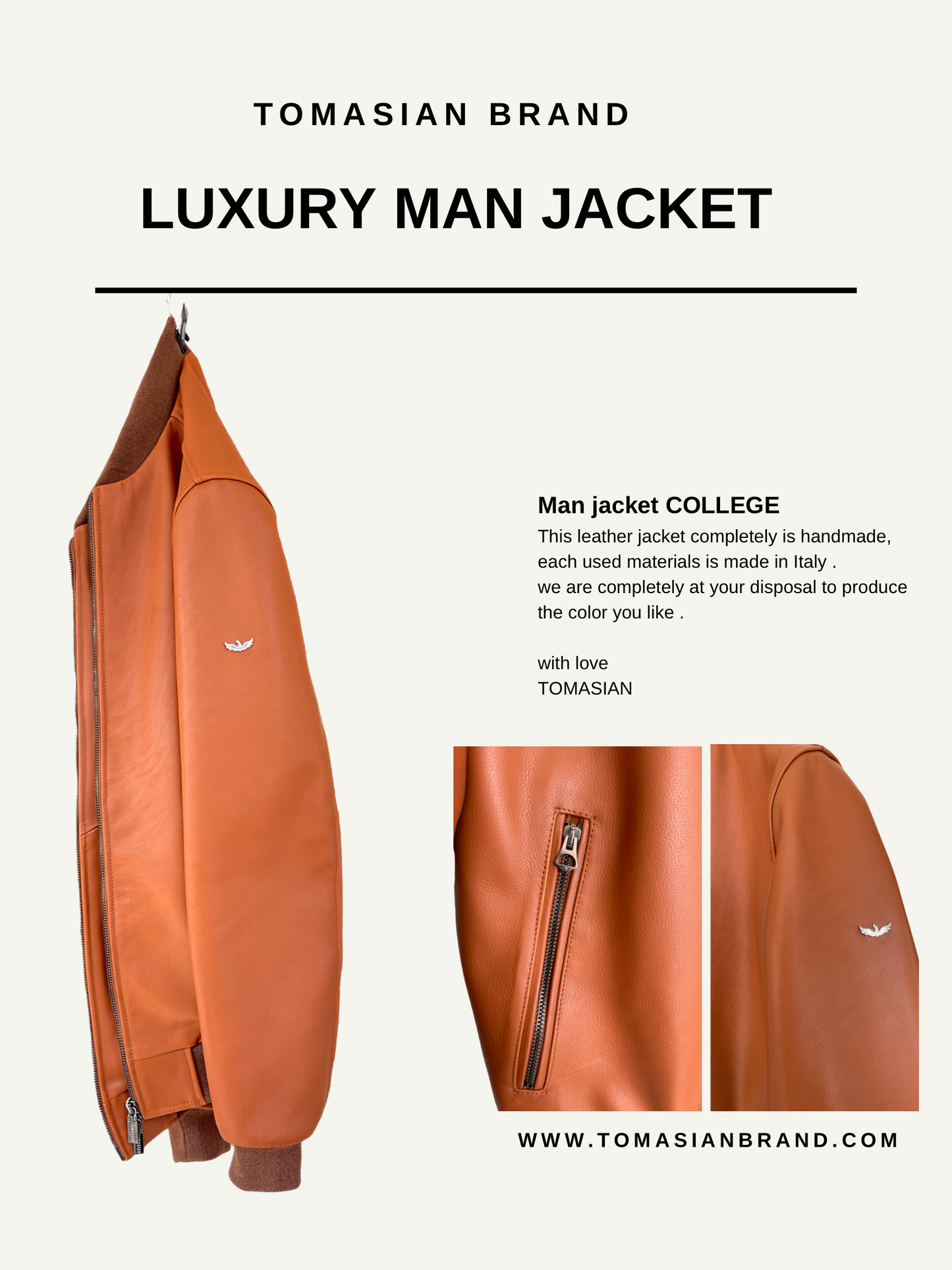 COLLEGE leather jacket
